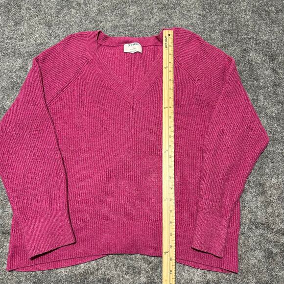 Old Navy Women’s Pink Knit V-Neck Sweater L - Picture 4 of 5